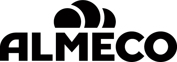 ALMECO - logo, černá - RGB